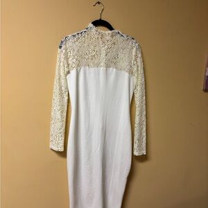 Elegant White Lace Dress